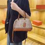 High-End Retro Printed Diaper Bag Luxury Leather Handbag For Women Vintage Classic Designer Paris Elegant Crossbody Shoulder Bag