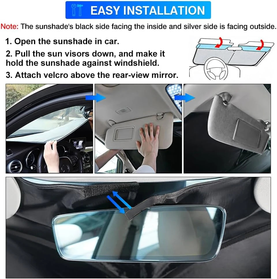 For Kia NIRO 2017-2020 2021 2022 2023 2024 Car Windshield Sunshade Cover Front Window Sun Shade Visor Car Interior UV Protection