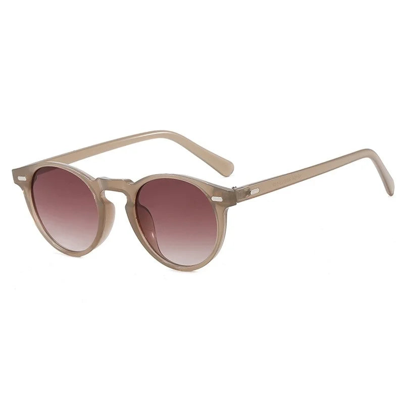 Vintage Punk Round Vintage Sunglasses Women Retro Luxury Designer Sun Glasses for Female Oculos De Sol Shades UV400