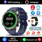 New GPS Track Smart Watch Men AMOLED HD Screen Outdoor Sports Fitness Heart Rate NFC IP68 Waterproof Bluetooth Call Smart Watch