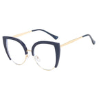 Quality Cat Eye Half Frame Oversized Frame Glasses Anti-blue Light 2023 New Glasses Frame Ins Retro Trend Fashion Glasses 2023