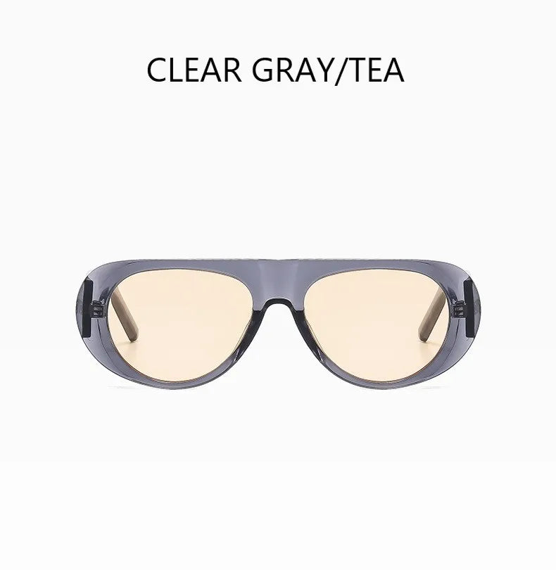 Retro Large Sunglasses for Women Fashionable Wide Legs New Large Frame Sunglasses Gradient Color Personalized Glasses Goggles
