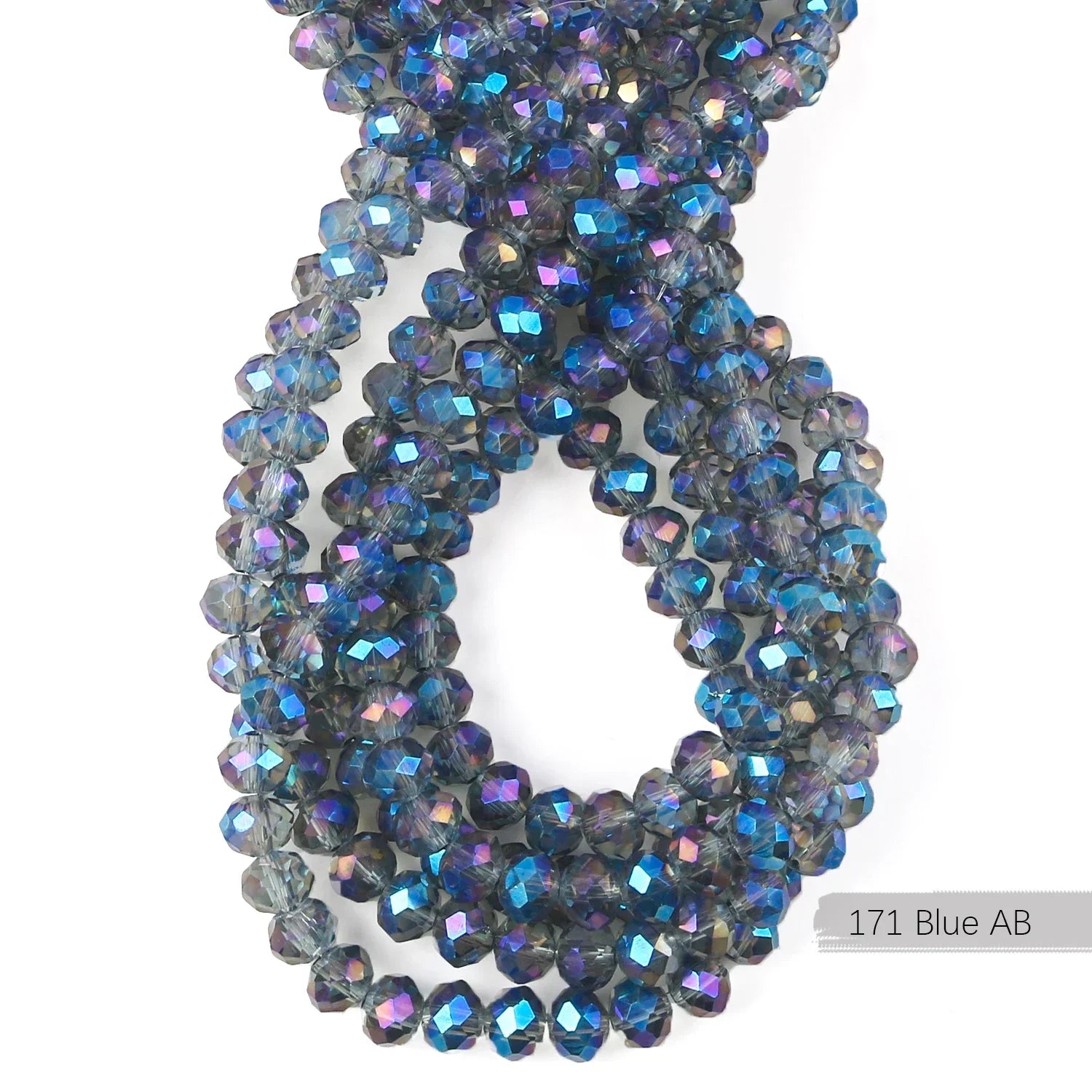2mm 4mm 6mm 8mm Rondelle Austria Crystal Beads Faceted Glass Beads Loose Spacer Beads for DIY Bracelet Garment Making