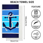 Microfiber Beach Towel Absorbent Bath towel big Quick-drying sunscreen for Adults Travel Swimming Pool Purple Flower Pattern