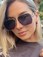 New Fashion Square Oversized Sunglasses Women Big Frame Colorful Sun Glasses Female Oculos Unisex Black Shades Gafas De Sol