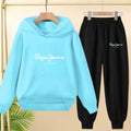 Two-piece Children's Sportswear Set with Cute Patterns Autumn Winter Includes Hoodies Pullovers Trousers Boys Girls Aged 3 to 13