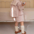 2026 Summer New Children Long Sleeve Clothes Set Boys Girls Bow Sailor Collar Shirts + Shorts 2pcs Suit Kids Cotton Outfits