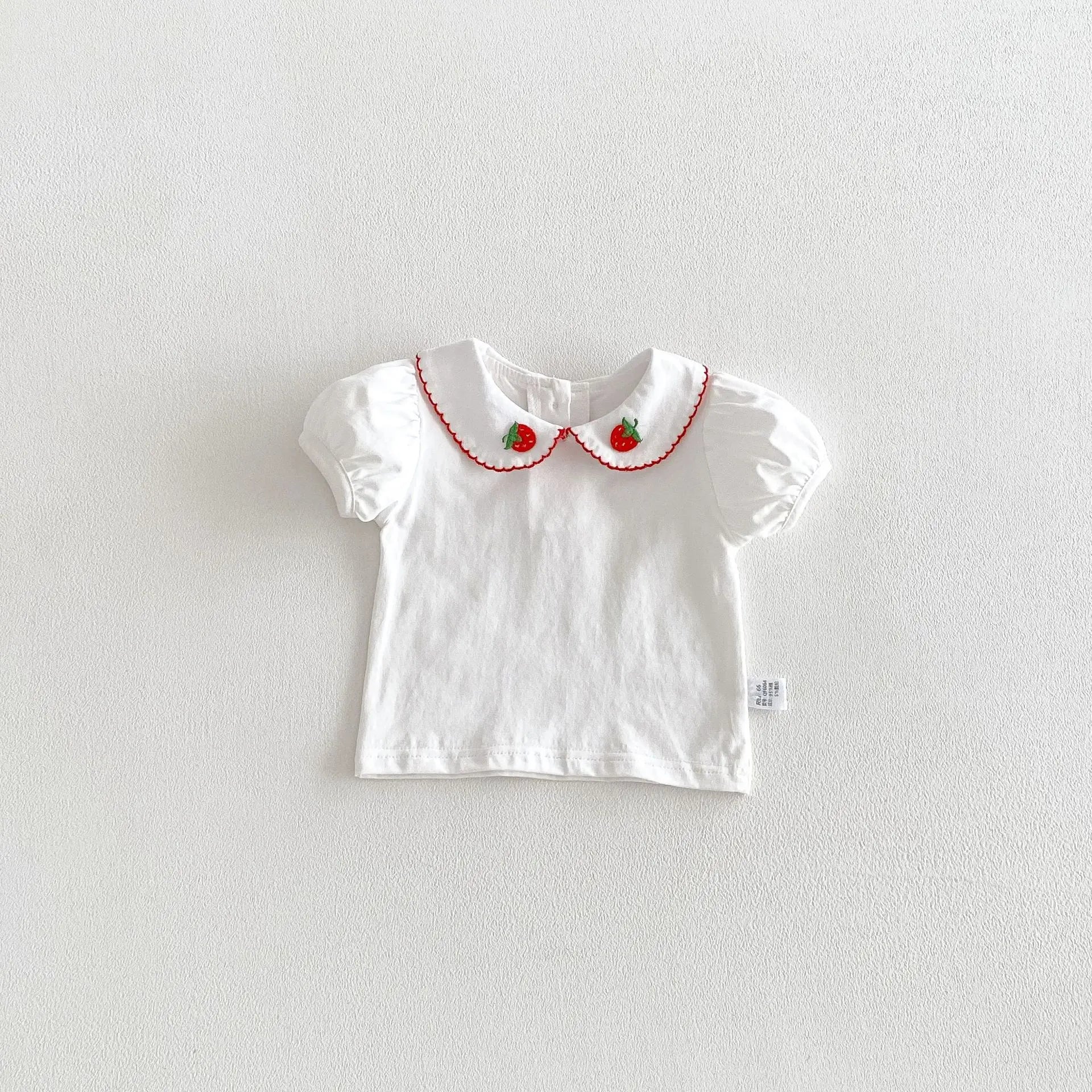 2026 Summer New Baby Girl Overalls + Cute Strawberry Lapel Shirts + Hat 3pcs Suit Fashion Infant Clothes Set Toddler Outfits