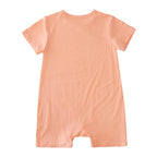 Summer Thin Baby Clothes 0-2Y Girls Boys Infant Solid Color Romper Newborn Short Sleeved Jumpsuit Toddler One Piece
