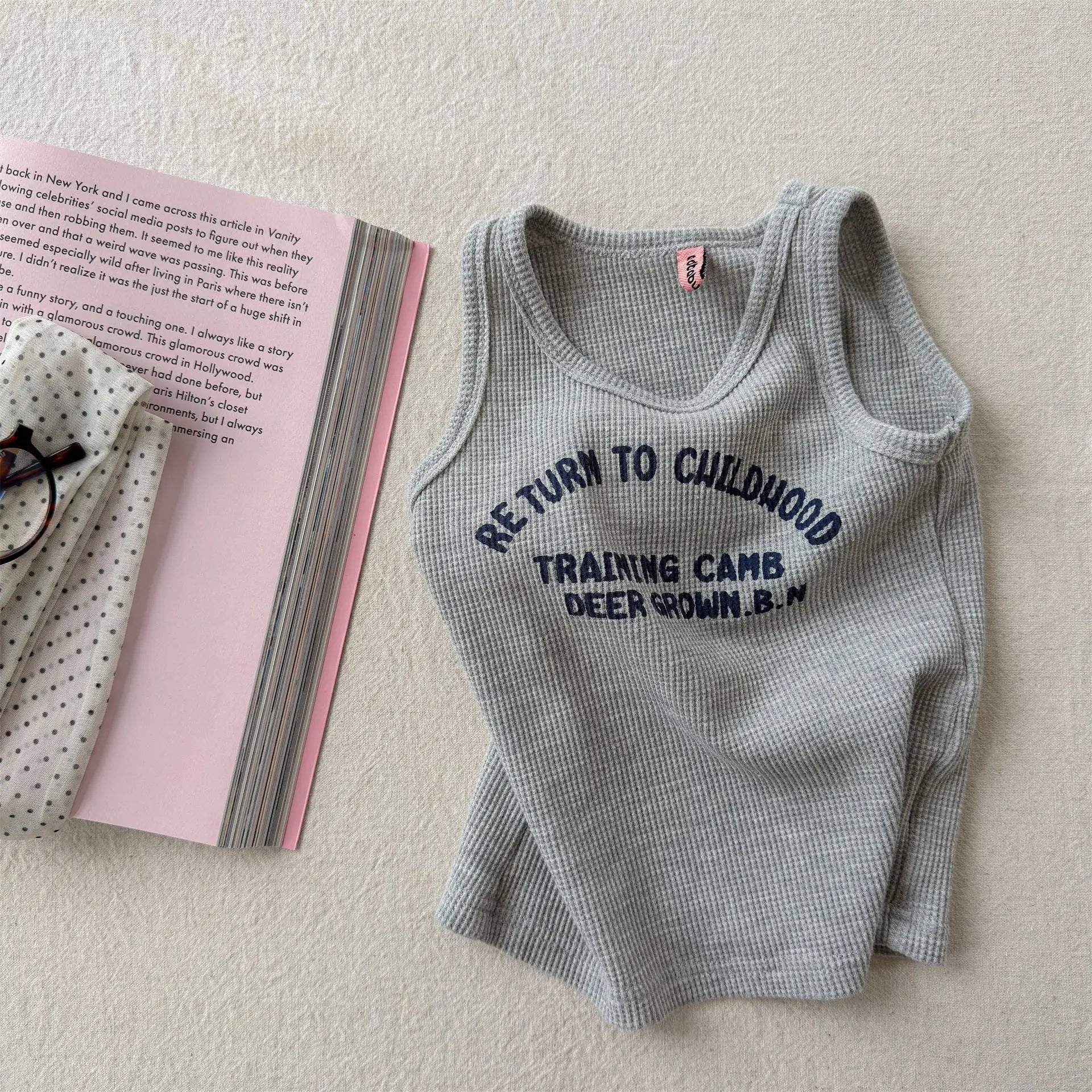 2026 Summer New Children Sleeveless T Shirts Cotton Boys Girls Letter Print Vest Toddler Fashion Casual Tops Kids Clothes