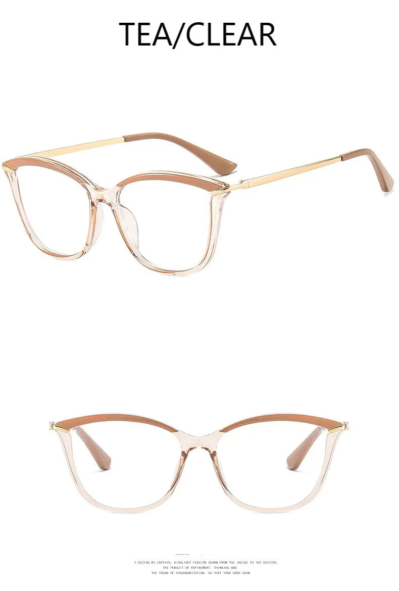 TR90 Fashion Myopia Glasses Frame Retro Brand Designer Cat Eye Optical Prescription Eyeglasses Women Computer Eyeglasses Girls