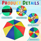Foldable Head Umbrella Hat Windproof Fishing Head Wearing Sunshade Rain Gear Outdoor Portable Umbrella Camping Beach Head Hats