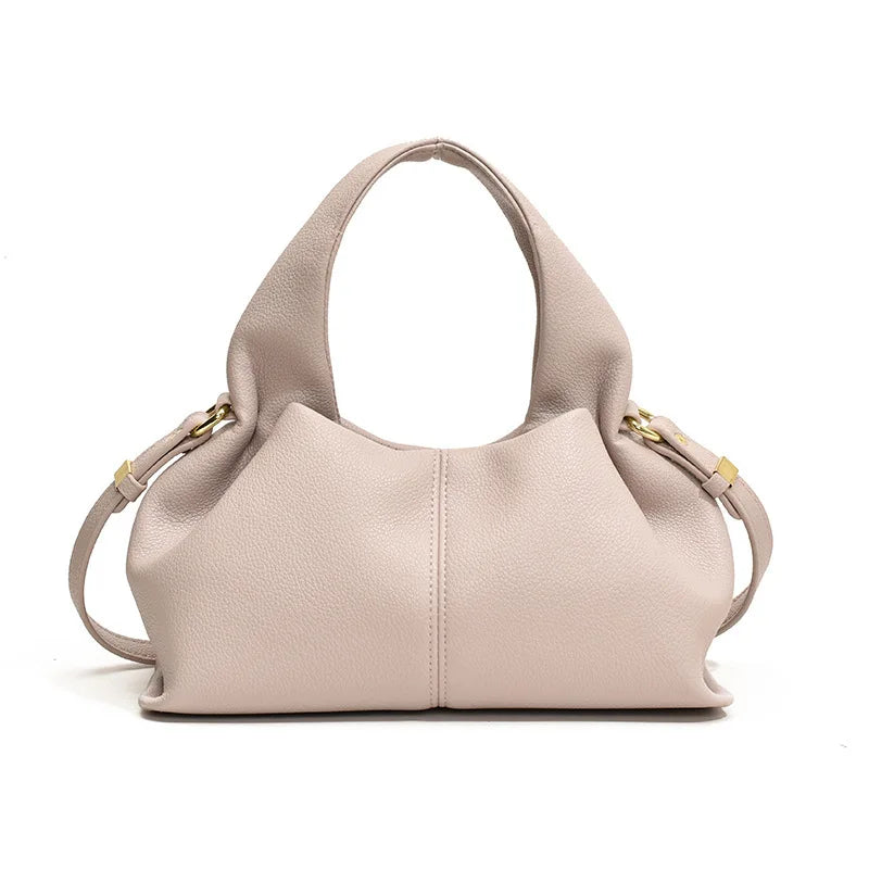 2026 Stylish Designer French Cloud Bag Niche Genuine Leather High-End Crossbody Dumpling Bag Versatile Handbag Shoulder Bag