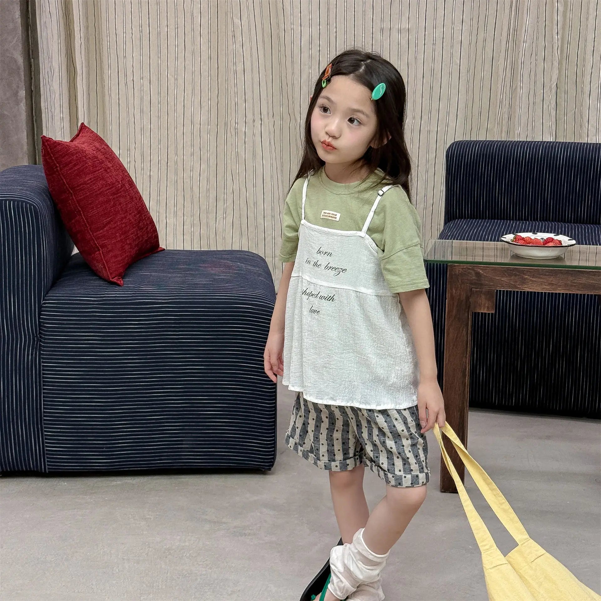 2026 Summer New Children Sleeveless Loose T Shirts Cotton Girls Versatile Sling Vest Toddler Thin Casual Tops Kids Clothes