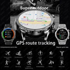 New GPS Track Smart Watch Men AMOLED HD Screen Outdoor Sports Fitness Heart Rate NFC IP68 Waterproof Bluetooth Call Smart Watch