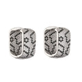 18K Gold Plated Brass Leopard Design Square U-shaped Earrings with AAA Cubic Zirconia Earrings Exaggerated Jewellery 1 Pair