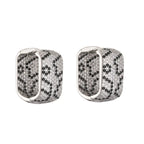 18K Gold Plated Brass Leopard Design Square U-shaped Earrings with AAA Cubic Zirconia Earrings Exaggerated Jewellery 1 Pair