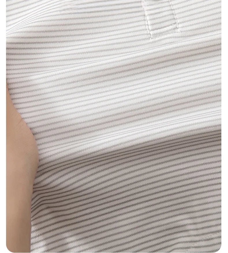 New Summer Newborn Baby Striped Romper Sailor Collar Jumpsuit Thin Breathable Baby Air Conditioner Infant Clothes