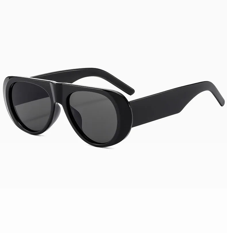 Retro Large Sunglasses for Women Fashionable Wide Legs New Large Frame Sunglasses Gradient Color Personalized Glasses Goggles