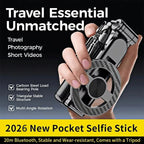 4-in-1 Multifunctional Magnetic mini Selfie Stick with 360° Rotation Wireless Bluetooth Control Magnetic Phone Holder