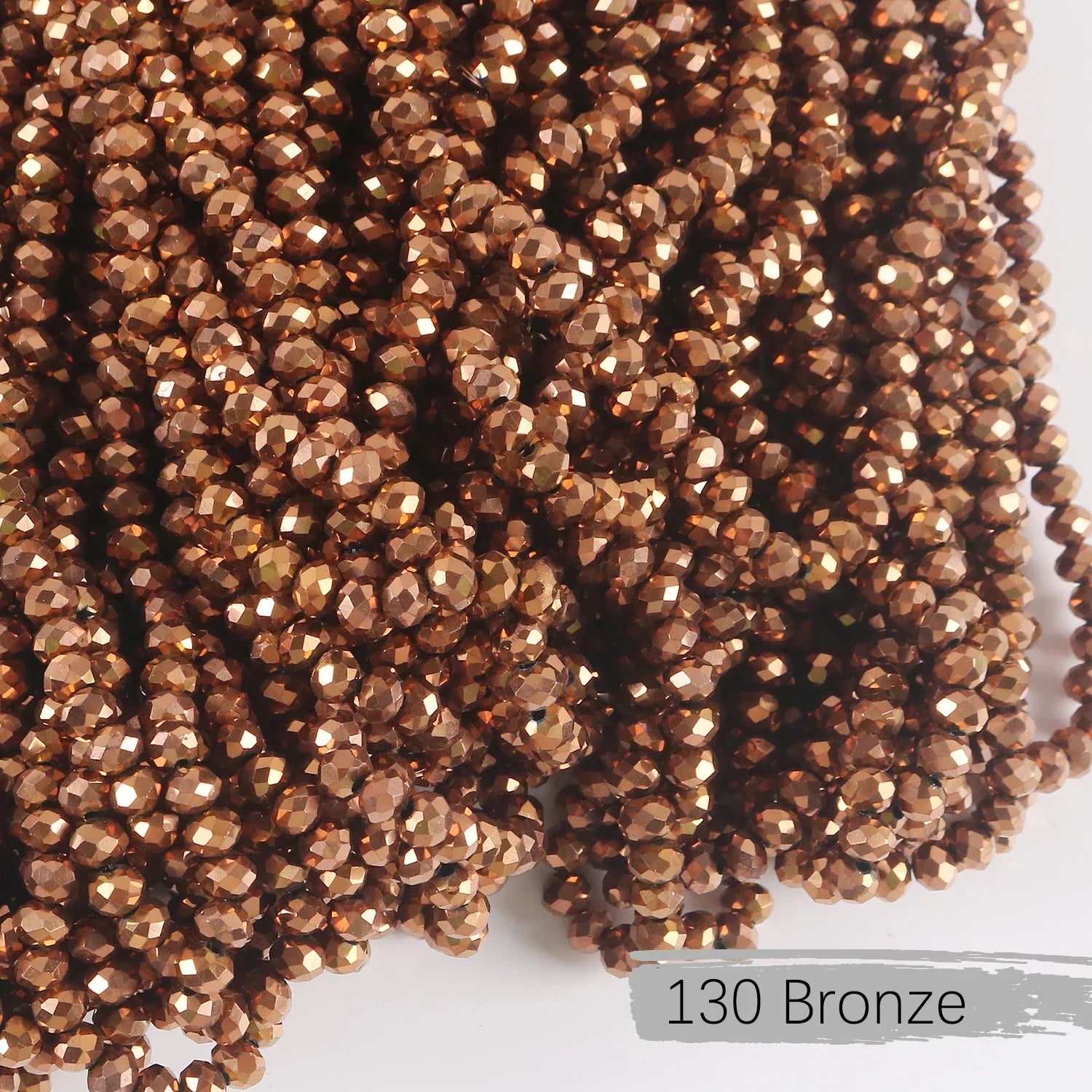 2mm 4mm 6mm 8mm Rondelle Austria Crystal Beads Faceted Glass Beads Loose Spacer Beads for DIY Bracelet Garment Making