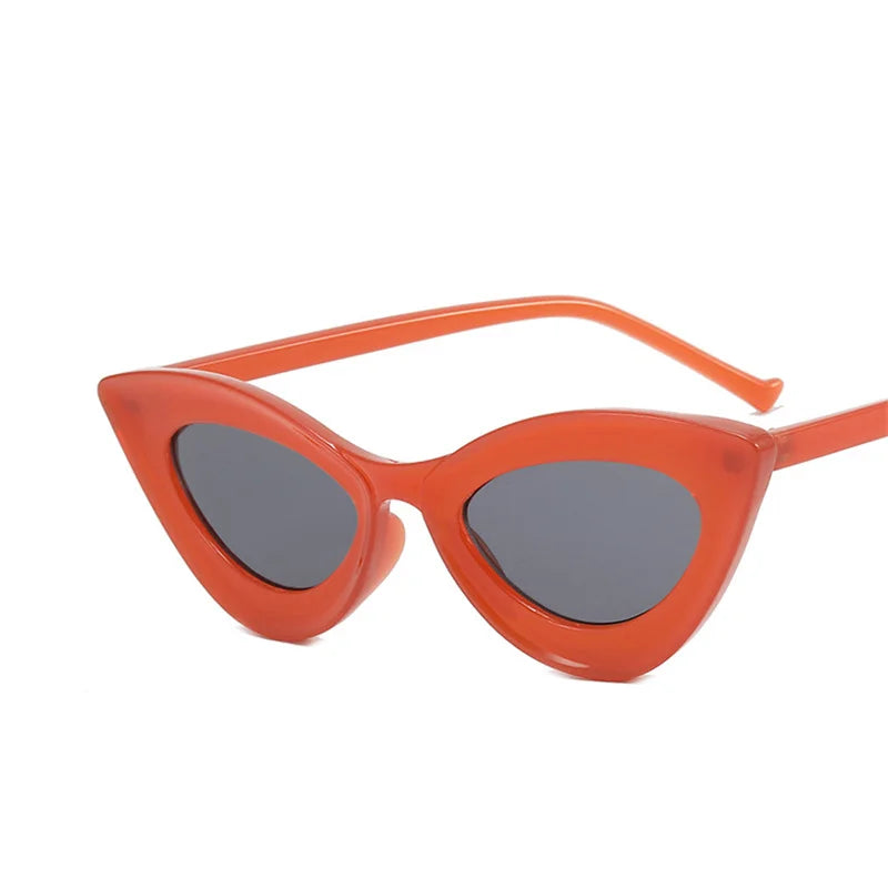 Small Frame Sunglasses Men Women Vintage Cat Eye Sun Glasses Brand Designer Concave Black Cateye Eyewear Shades UV400