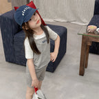 2026 Summer New Children Sleeveless Clothes Set Girls Thin Letter Print Sling Vest + Shorts 2pcs Suit Kids Cotton Outfits