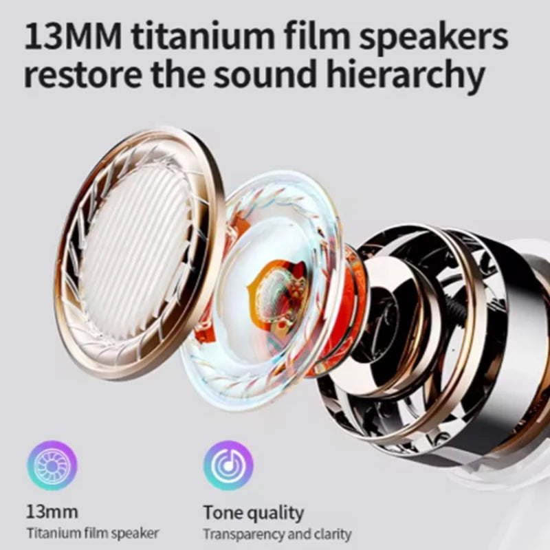 SK26 Bluetooth 5.4 Wireless Earphones Small Earbuds Sleeping Sport Invisible Headphones Bass Sound Quality Headset Sliding Cover