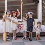 AP SS26 Nautical jersey cotton collection summer boys girls fashion casual clothing dress set shirt