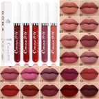 Sexy Long Lasting Velvet Matte Lip Gloss Rose Liquid Lipstick Makeup Women Beauty Red Nonstick Cup Waterproof Lip Gloss 18 Color