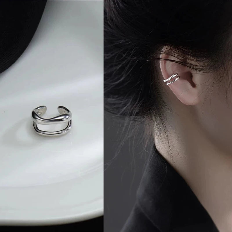 Fashion Exquisite Rhinestone Decor Ear Cuff earring for Woman Ear 2025 Summer New Arrival Christmas Jewelry Gift