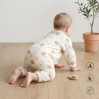 0-24M Infant Boys Cartoon Lion Long Sleeve Romper Air Conditioner Breathable Baby Jumpsuit Toddler Onesie Daily Clothes