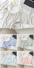 Baby Lightweight Vest 2pcs Outfit Infant Clothes Sleeveless Cartoon Tank Top+Shorts Set Breathable Unisex Toddler Playsuits