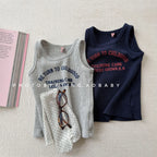 2026 Summer New Children Sleeveless T Shirts Cotton Boys Girls Letter Print Vest Toddler Fashion Casual Tops Kids Clothes