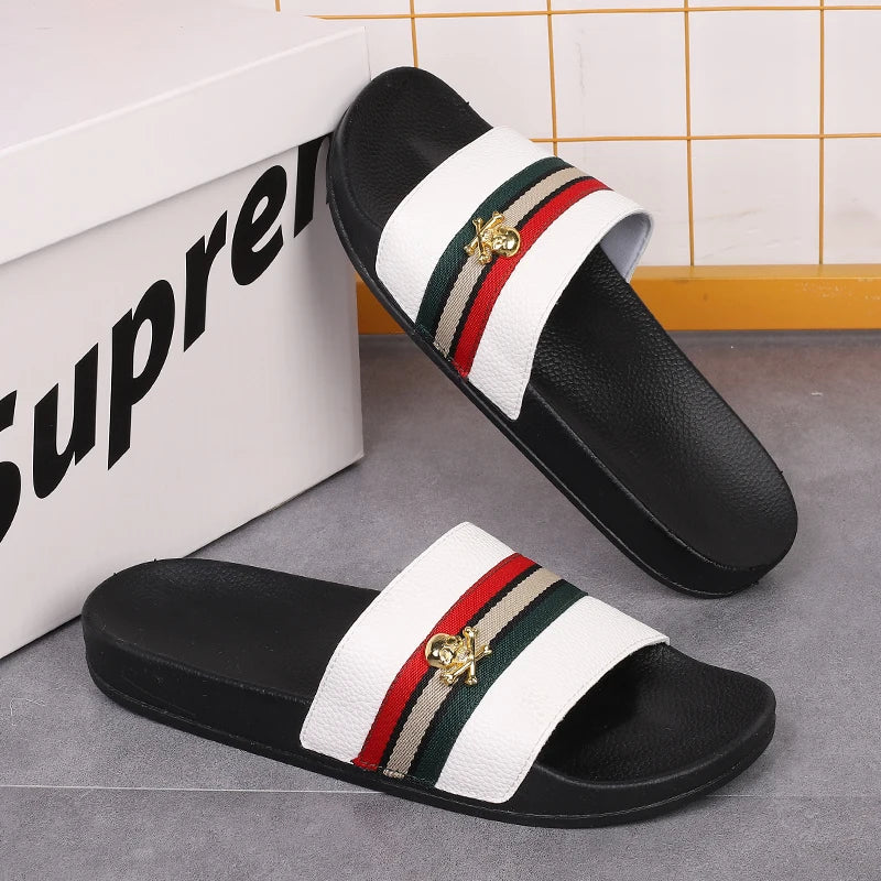 QZHSMY Summer men's shoes sports casual slippers indoor and outdoor EVA shoes men's small butterfly beach outdoor garden sandals