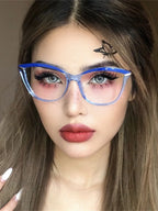TR90 Fashion Myopia Glasses Frame Retro Brand Designer Cat Eye Optical Prescription Eyeglasses Women Computer Eyeglasses Girls