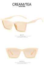 INS Vintage Cat Eye Sunglasses Women Square Small Frame Sun Glasses Female Brand Designer Retro Shades Fashion Oculos De Sol