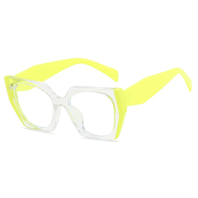 Fashion Luxury Brand Oversized Square Glasses Frame For Women Retro Colorful Cat Eye Sun Glasses Hot Quality Shades Eyeglass