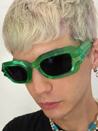 Punk Square Sunglasses 2022 New Ripple Funny Sunglasses Bump Cyberpunk Sunglasses Trendy Hip Hop Glasses UV400
