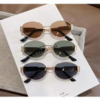 Luxury Metal Sunglasses for Men and Women Unisex Designer Fashion Sun Glasses Oval Unisex Stylish Eyewear Shades UV400