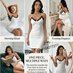 Women's Heart Print Lace Trim Camisole Nightdress,Sleeveless V-Neck Slim Fit Sexy Sleep Dress For Summer Daily Loungewear