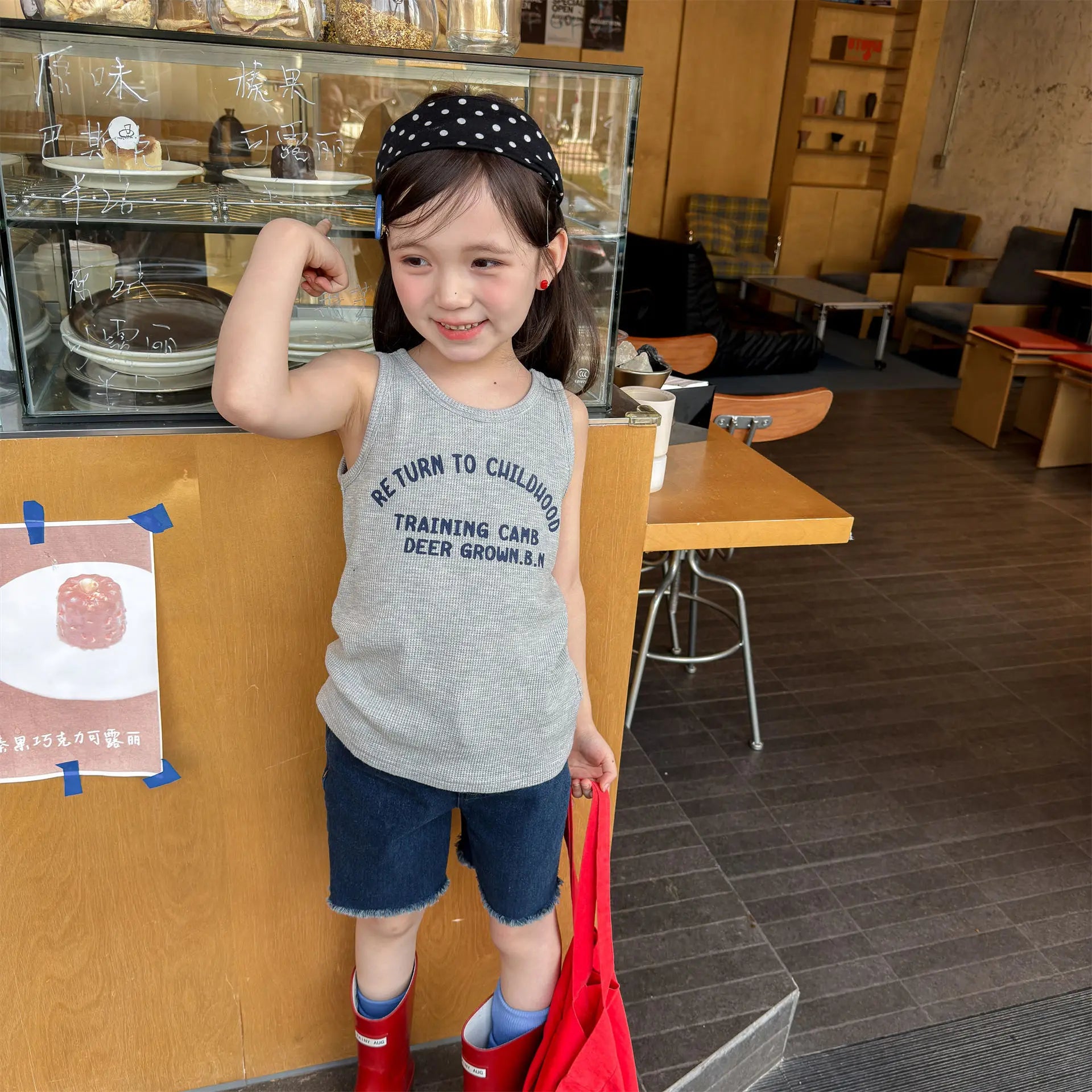 2026 Summer New Children Sleeveless T Shirts Cotton Boys Girls Letter Print Vest Toddler Fashion Casual Tops Kids Clothes