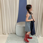 2026 Summer New Children Loose Casual Overalls Toddler Girls Sling Jumpsuit Cotton Boys Thin Striped Strap Shorts Kids Clothes