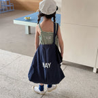 2026 Summer New Children Loose Casual Overalls Toddler Girls Sling Jumpsuit Cotton Boys Thin Striped Strap Shorts Kids Clothes