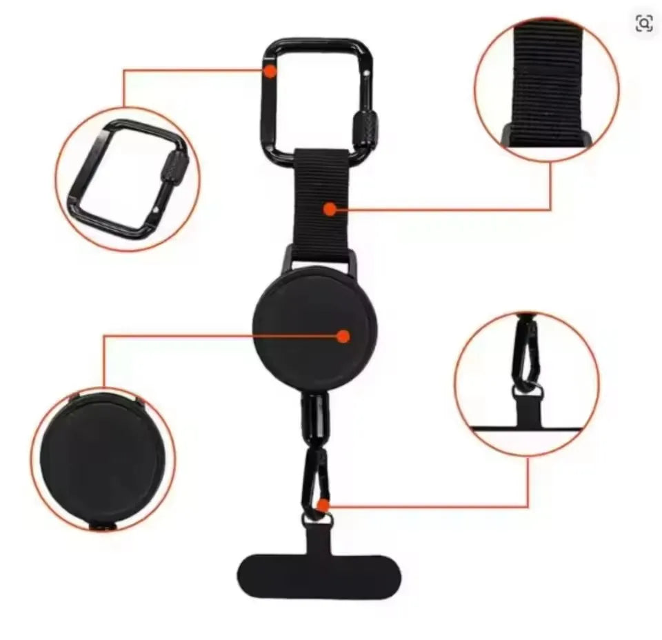 Retractable Lanyard Anti-Theft Phone Holder Travel Cellphone Lanyard Strap Smartphone Safety Tether With Belt Clip