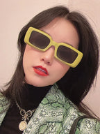 2022 Pink Shades Women Small Sunglasses Black Fashion Square Glasses Vintage Retro Green Glasses Female Unisex Oculos Feminino