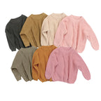 Autumn Newborn Baby Girl Boy Knitted Long Sleeve Warm Sweater Winter Candy Colors Loose Pullover Casual Tops Kids Clothes 3M-5Y
