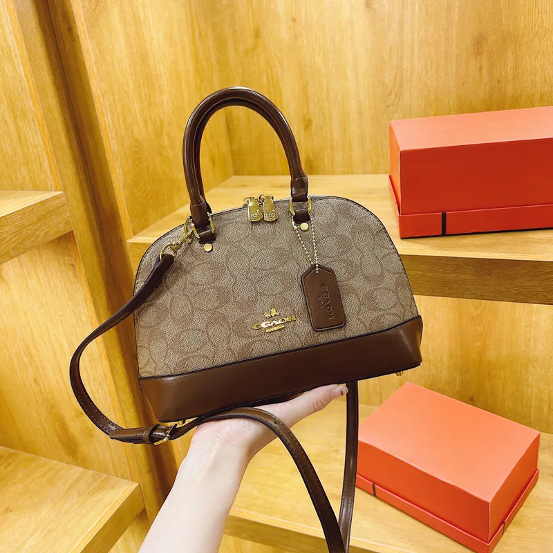 High-End Retro Printed Diaper Bag Luxury Leather Handbag For Women Vintage Classic Designer Paris Elegant Crossbody Shoulder Bag