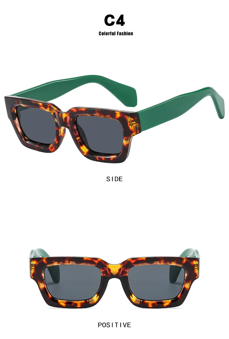 Fashions Retro Square Sunglasses Men Cat Eye Sun Glasses Brand Rectangle Eyewear UV400 Summer Shades Vintage Punk Eyeglasses