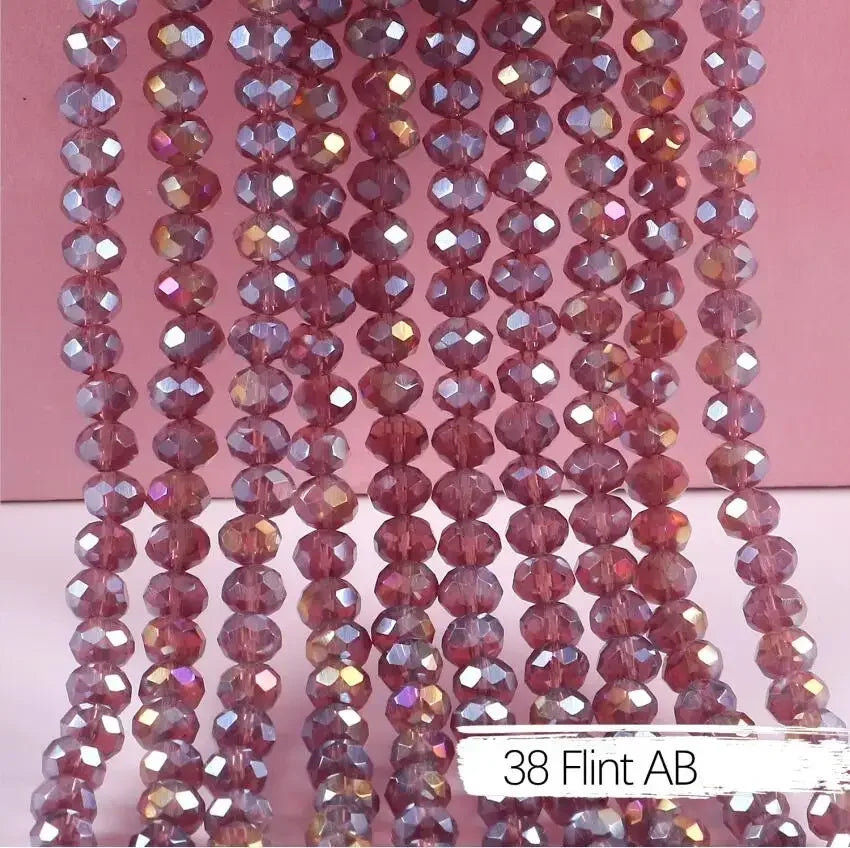 2mm 4mm 6mm 8mm Rondelle Austria Crystal Beads Faceted Glass Beads Loose Spacer Beads for DIY Bracelet Garment Making